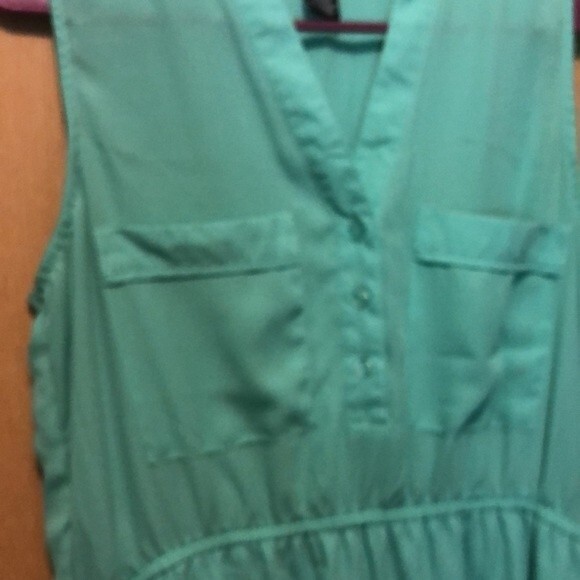 Rue 21 teal green sleeveless dress size large - Picture 3 of 7